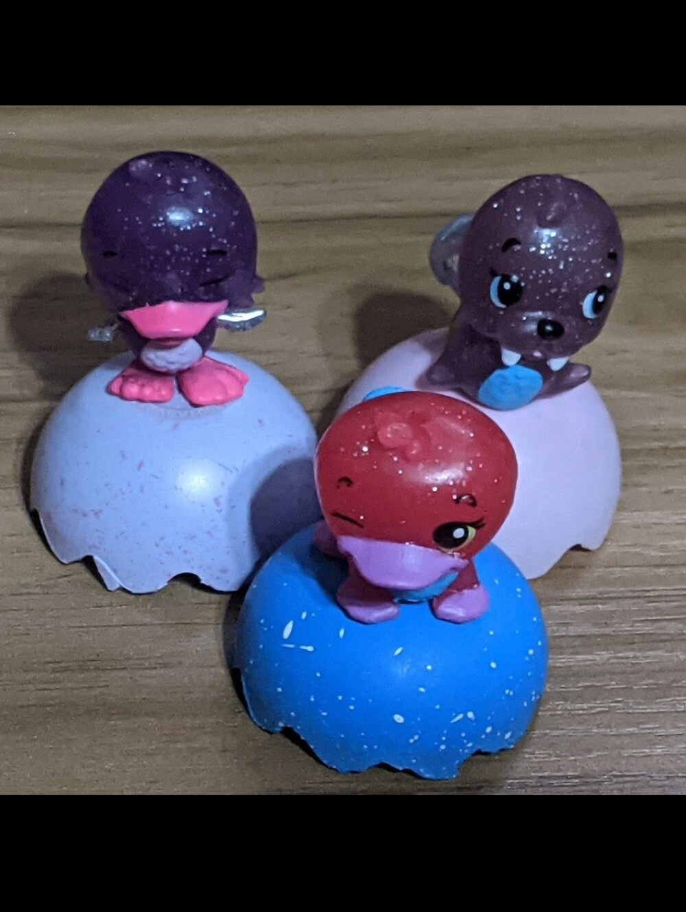 Cute Sea Creature Surprise Toy Set - Red, Purple, Brown